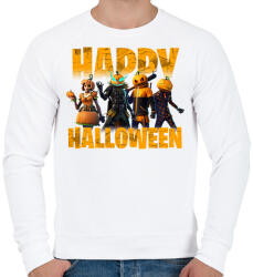 printfashion Fortnite halloween - Férfi pulóver - Fehér (17769124)