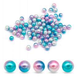 Mixform Golyók Akril Gyöngyök Szivárvány Színátmenetes, 8mm Lyuk nélküli, 20g~75db (13WB31416)