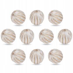 Mixform Akril gyöngyök, Kerek, Arany mintás, Szín: Átlátszó 12mm 10db (13WB15514)