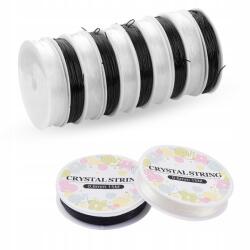 MIXFORM Rugalmas szilikon cérna, mix fekete-fehér, 0.6mm, 15m/tekercs, 10db/szett (13WB30448)