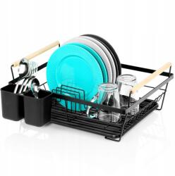 Artemis Csepegtető Nagy Álló Szárító Edények Tányérok Evőeszközök Fekete Fém 45 cm (VD-229188)