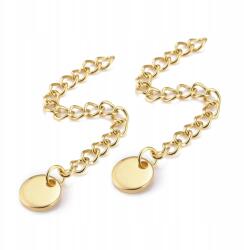MIXFORM Hosszabbító lánc medállal, rozsdamentes acél, arany, 57-60mm, 2 db (13WB29708)