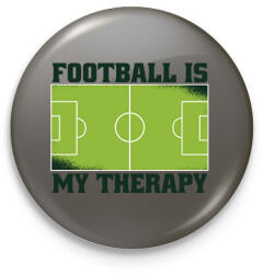 printfashion Foci a terápiám - Kitűző, hűtőmágnes - Sötétszürke (17827266)