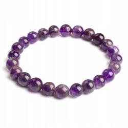 MIXFORM Természetes ametiszt gyöngyökből készült karkötő, 6cm, 8mm gyöngy, 1db