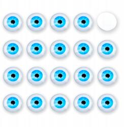MIXFORM Kaboson Üvegszemek Kézműves, Kerek, Kék, 12x4mm, 20db (13WB31428)