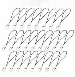 Mixform Kulcstartó medál alap, Nylon, Fekete, 60mm, karika átmérő 8mm, 25db (13WB26215)