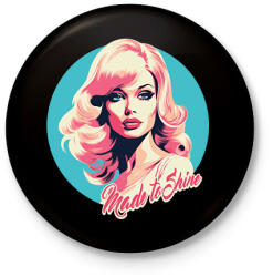 printfashion Tedd ragyogóvá - Kitűző, hűtőmágnes - Fekete (17854732)