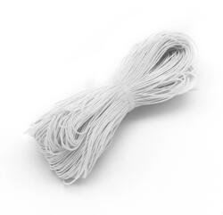 MIXFORM Viaszolt pamut zsinór Macrame készítéséhez, fehér, 1mm, 60-65m/köteg (5WB3389)