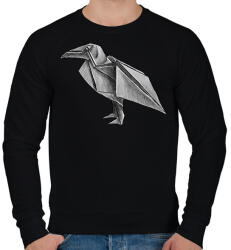 printfashion Origami holló - Férfi pulóver - Fekete (17796707)