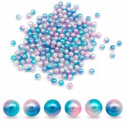 Mixform Golyók Akril Gyöngyök Szivárvány Színátmenetes 6mm Lyuk nélküli, 20g~180db (13WB31412)