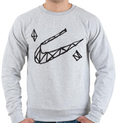 printfashion rajzolNIKEll. fekete - Férfi pulóver - Sport szürke (17803053)