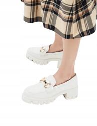 Shein Fehér Női Papucs, arany masnival, vastag talppal, Size 38 (sx25061183461258324)