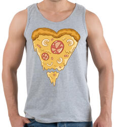 printfashion Szív alakú pizza - Férfi atléta - Sport szürke (17843956)