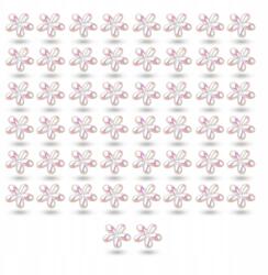 Mixform Akril gyöngyök, Ab szín, Virág, Szín: Fehér 20x19-20x3mm 50db (13WB14328)