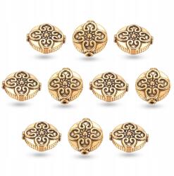 Mixform Tibeti stílusú gyöngyök, Virág, Ötvözet, Antik arany, 14x13x4.5mm, 10db (13WB31473)