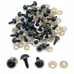 MIXFORM Biztonsági szemek menetes és bilincses műanyag, átlátszó, 14 mm, 25 pár (13WB23577)