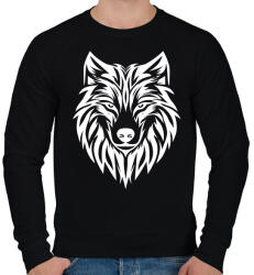 printfashion Farkas - Férfi pulóver - Fekete (17727627)