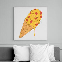 printfashion Pizza fagyi - Vászonkép - Fehér (17842141)