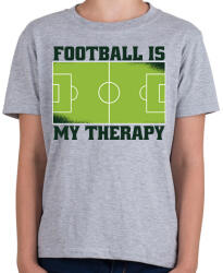 printfashion Foci a terápiám - Gyerek póló - Sport szürke (17826616)