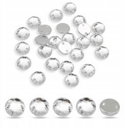 MIXFORM Varrható strasszok Akril, Kerek Átlátszó, 2 lyuk, 8x3mm, 30db (14WB8611)