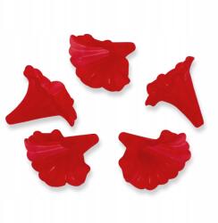 Mixform Akril gyöngyök, matt, virágos, Szín: Piros 41x35x35mm 5db (13WB15489)