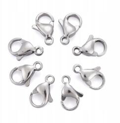 MIXFORM Karabiner-Lobster kapocs, polírozott acél, A-osztály, 11x7x3.5mm, 10db (13WB30781)