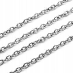 MIXFORM Lánc Rozsdamentes acél, Horgonyzott, Forrasztott, Ovális, 2x1.5x0.4mm, 2m/db (13WB21118)