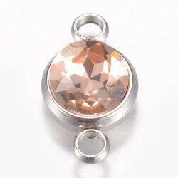 MIXFORM Rozsdamentes acél és üveg összekötő, lapos kerek, 17.5x10x6.5mm, 1db (13WB30799)