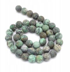  Gyöngyök Természetes Kő Afrikai Türkiz Matt Gömb, 8mm, 45db/38cm (13WB22736)