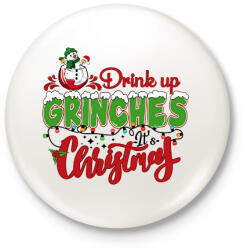 printfashion Grinch - Kitűző, hűtőmágnes - Fehér (17798903)