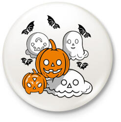 printfashion Tökös szellemek - Kitűző, hűtőmágnes - Fehér (17757312)