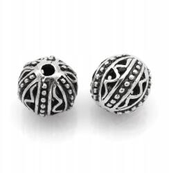 Mixform Fém gyöngyök, Kerek, Antik Ezüst, 11 mm, Lyuk: 2 mm 2 db (14WB7237)