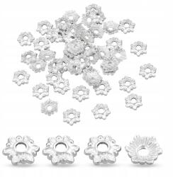 MIXFORM Gyöngykupak, Fémötvözet, Ezüst, 7x7x2mm, 50db (2WB29187)