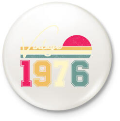 printfashion Vintage 1976 - Kitűző, hűtőmágnes - Fehér (17817809)