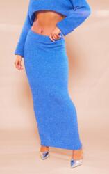 Prettylittlething Kötött Maxi Szoknya, kék, Size 34