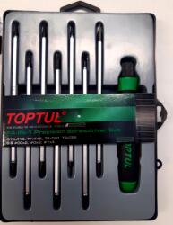 TOPTUL 14 az 1-ben Csavarhúzó Készlet Mágneses Bitfejekkel Torx Ph Sl 8 Db. Toptul (GAAW0804)