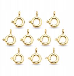 MIXFORM Ezüst 925 Rugós kapocs, aranyozott 18K, 7x6x1mm, 10db (13WB32441)