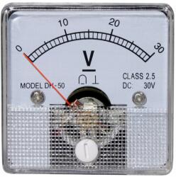 Prolech Analóg voltmérő, 30V, négyszögletes, DC (51-230#)