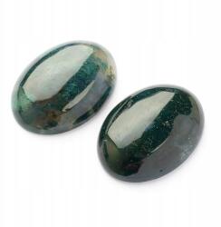 MIXFORM Kaboson Természetes Moha Achát Lapos Hátlap, Ovális, Zöld, 30x22mm, 2db (13WB22371)