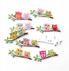 MIXFORM Gombok Fa Baglyok 40x16x2.2mm 10db (14WB9601)