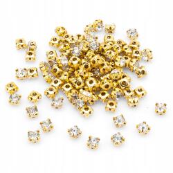 MIXFORM Varrható strasszok kosárban, üveg, 5x4mm, 100db (13WB14968)