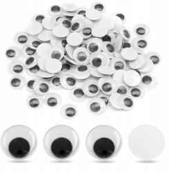 MIXFORM Élő szemek scrapbookinghoz és játékokhoz Kerek, Fekete, 14x3.5mm, 100db (14WB9529)