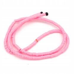 Mixform Heishi Handmade Polimer Öko Agyag gyöngyök, korong, 3x1mm, 375db/40cm/szál (13WB29922)