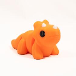  Gyerek figura 3D dinoszaurusz, 14cm, narancssárga, flexibilis (dinuś duży)