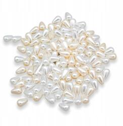 Mixform Akril gyöngyök, Gyöngy utánzat, csepp, mix, 10x6.5mm, 25g~110db (13WB29835)