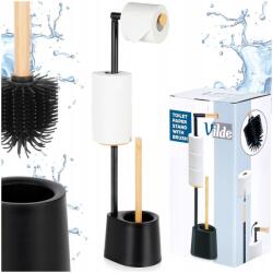 Vilde Szilikon Wc kefe fürdőszoba Wc papír tartó állvány 2in1 (5904316491895)