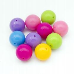 Mixform Akril gyöngyök, kerek, vegyes színek, 20mm, 10db (13Z24815)