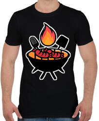 printfashion Grillezés - Férfi póló - Fekete (17806586)