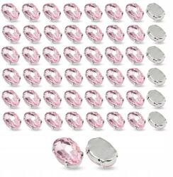 MIXFORM Varrható strasszok kosárban, üveg és sárgaréz, 8x6mm, 50db (13WB32213)