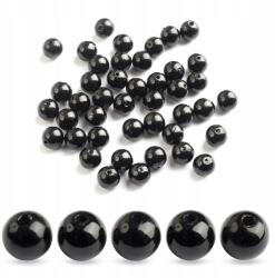 Mixform Gyöngyutánzat Gyöngyök, Abs műanyag, Kerek, Fekete, 10mm, 25g~50db (13WB14387)